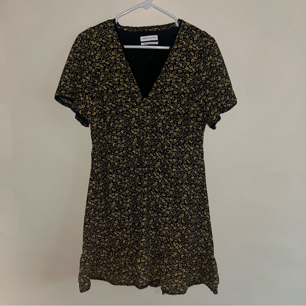 Urban Outfitters Floral Lace Trim Mini Dress